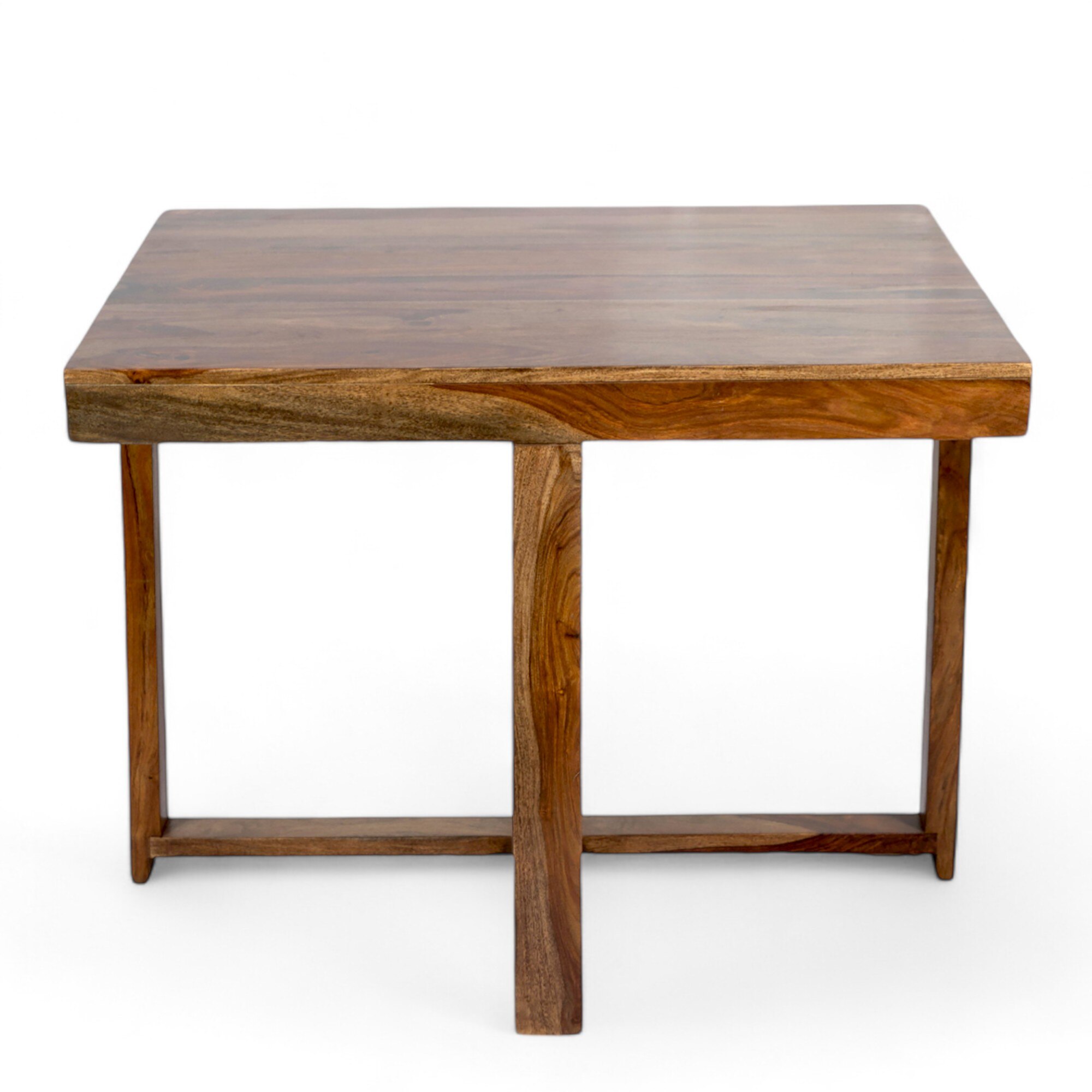 Kingston Sheesham Wood Dining Table Set in Teak Finish