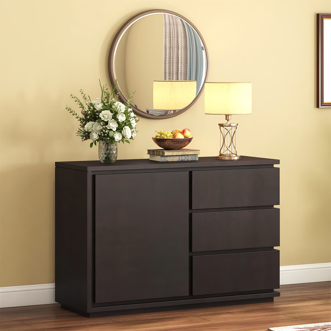 Vector Solid Wood Sideboard in American Walnut Finish - Urban Ladder