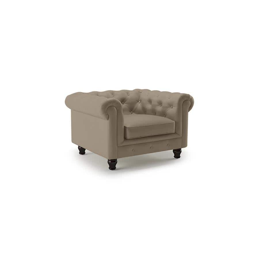 Winchester 1 Seater Leatherette Sofa in Cappuccino Colour