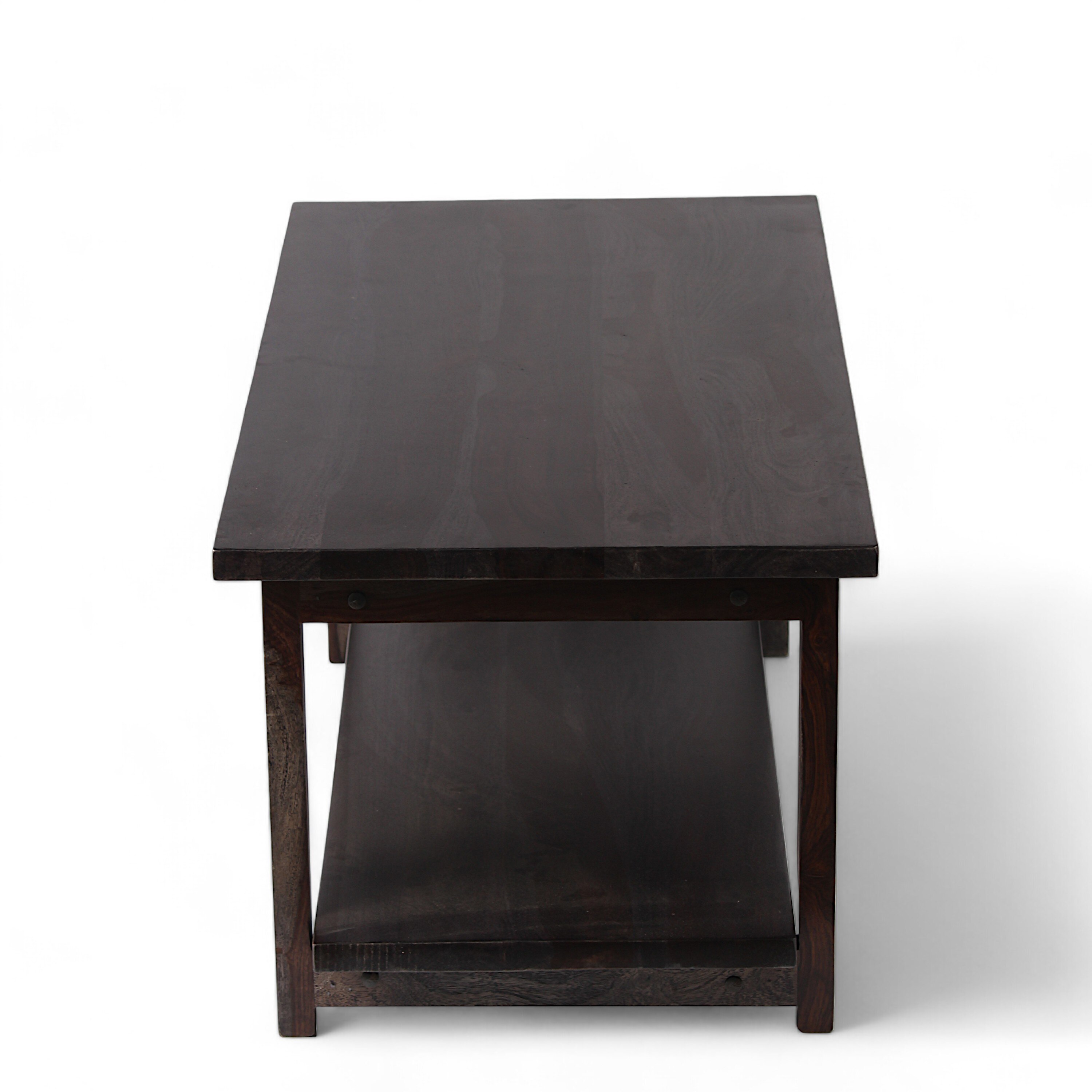 Aroda Sheesham Wood Coffee Table In Mahogany Finish