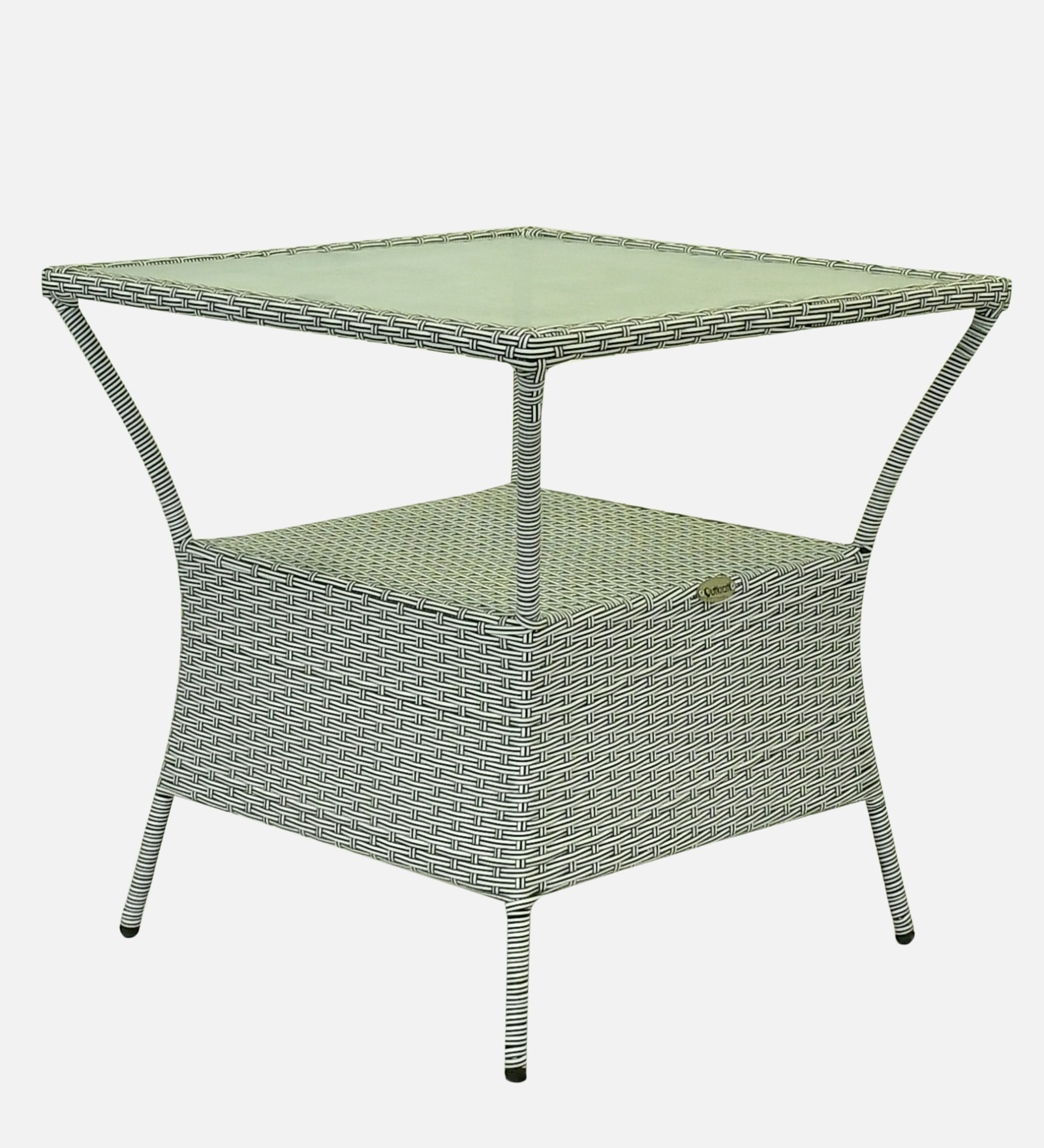 Geelong Wicker Chair  White And Black Finish