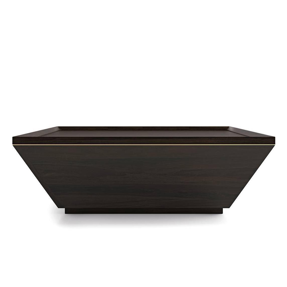 Taarkashi Rectangular Solid Wood Coffee Table In American Walnut Finish