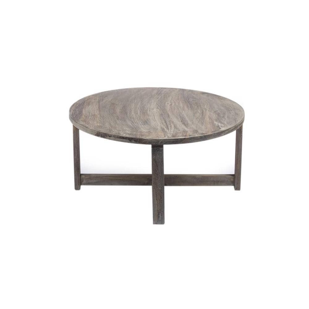 Nashville Sheesham Wood 4 Seater Coffee Table Set In Antique Grey Finish Grey Velvet Cushion