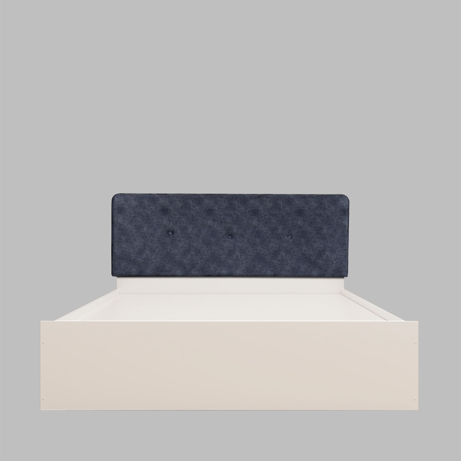 Japa Bed With Premium Leatherette Fabric Box and Half Hydraulic Storage - Queen Bed