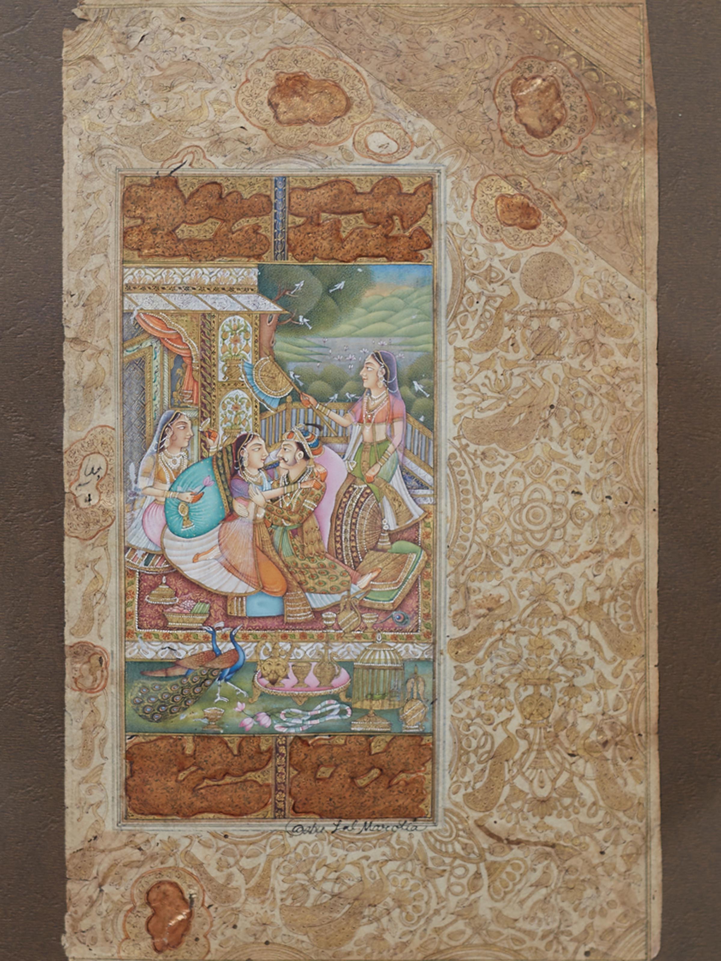 Royal Love Scene Miniature Painting