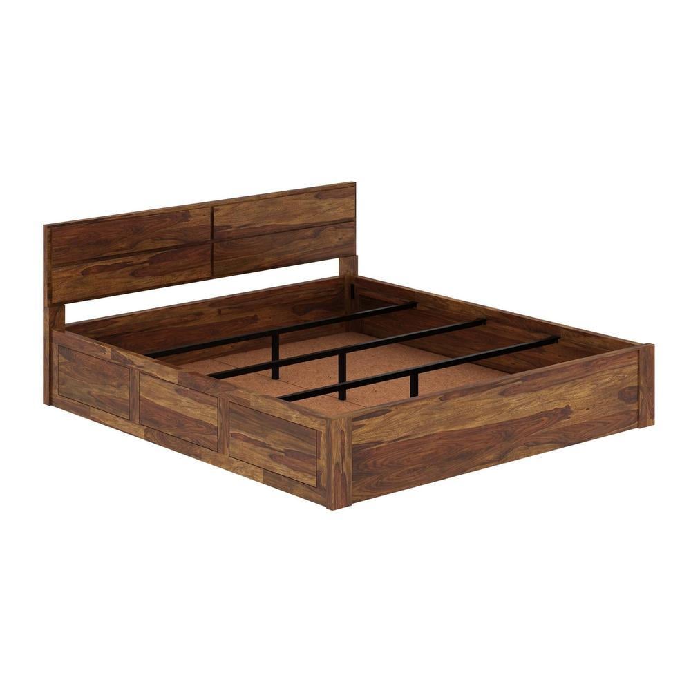 Simplicity Solid Wood King Size Box Storage Bed