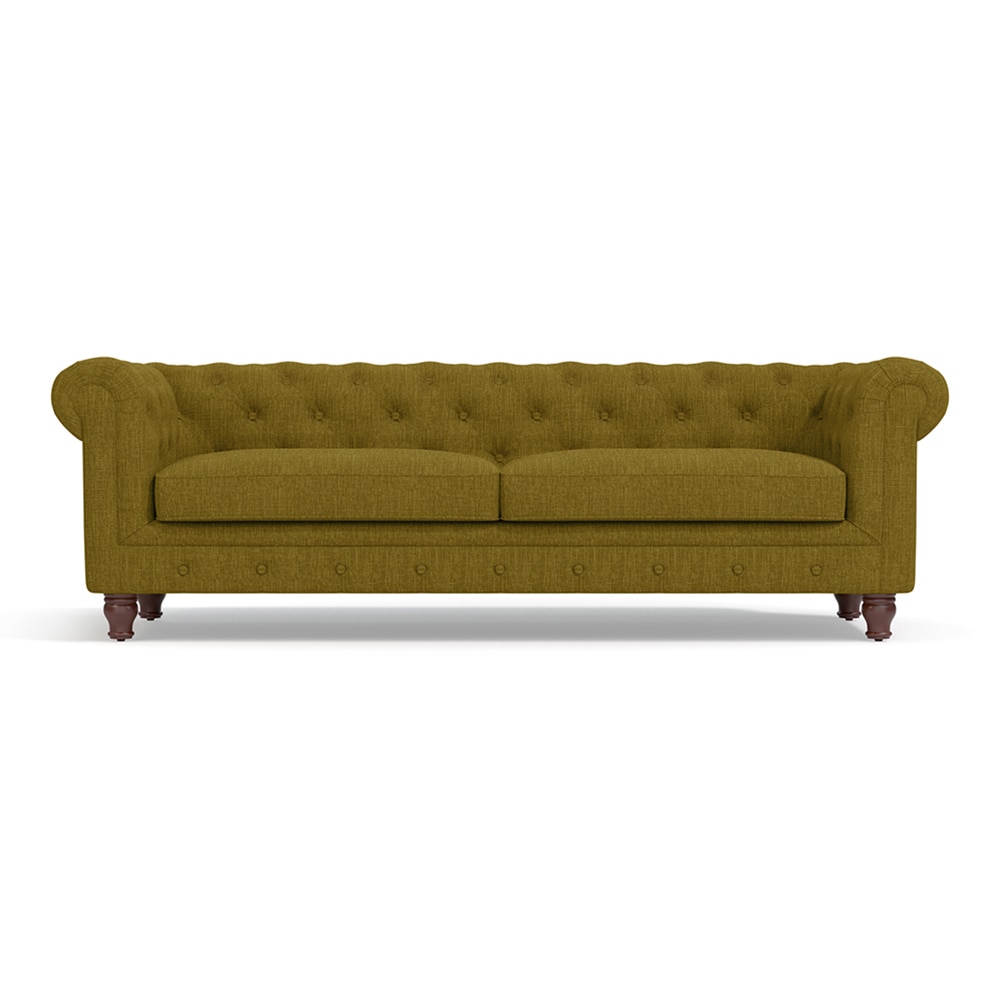 Winchester Premium 3 Seater Fabric Sofa in Olive Green Colour - Urban Ladder