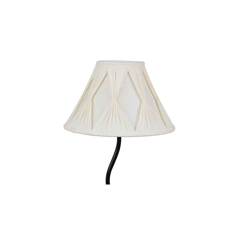 Adrian Black Cotton Shade Floor Lamp