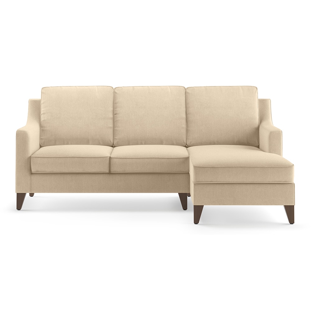 Abbey Sectional Sofa (Colour : Birch Beige, Cushion : Hard, Seater : Right Aligned 2 Seater + Right Aligned Chaise) - Urban Ladder