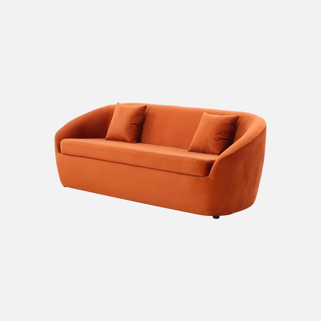 Davis Fabric Sofa (Orange)