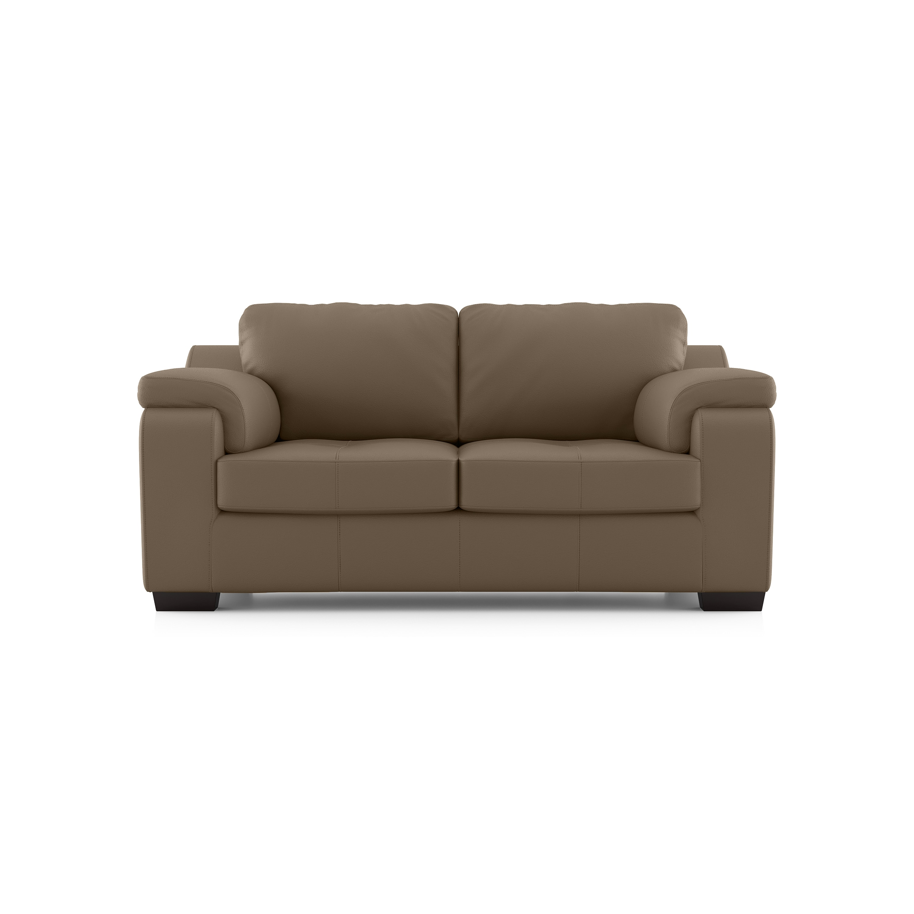 Trissino 2 Seater Premium Italian Leather Sofa In Dark Truffle Colour