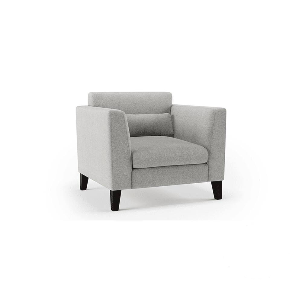 Lewis 1 Seater Fabric Sofa in Vapour Grey Colour