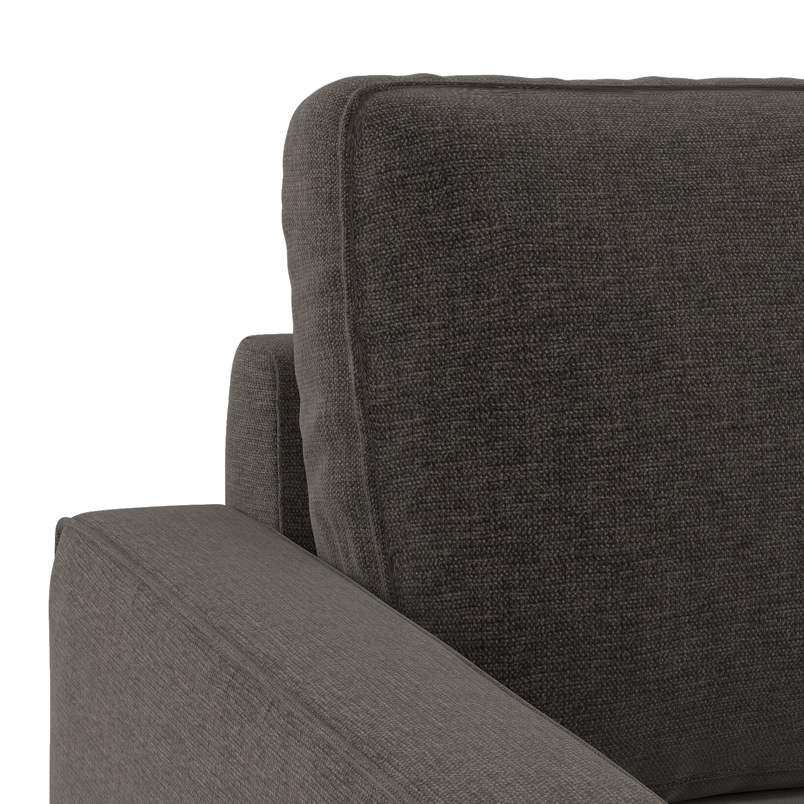 Apollo Compact Sofa (Colour : Smoke, Cushion : Hard, Back Type : High Back, Seating Capacity : Right Aligned 2 Seater + Right Aligned Chaise)