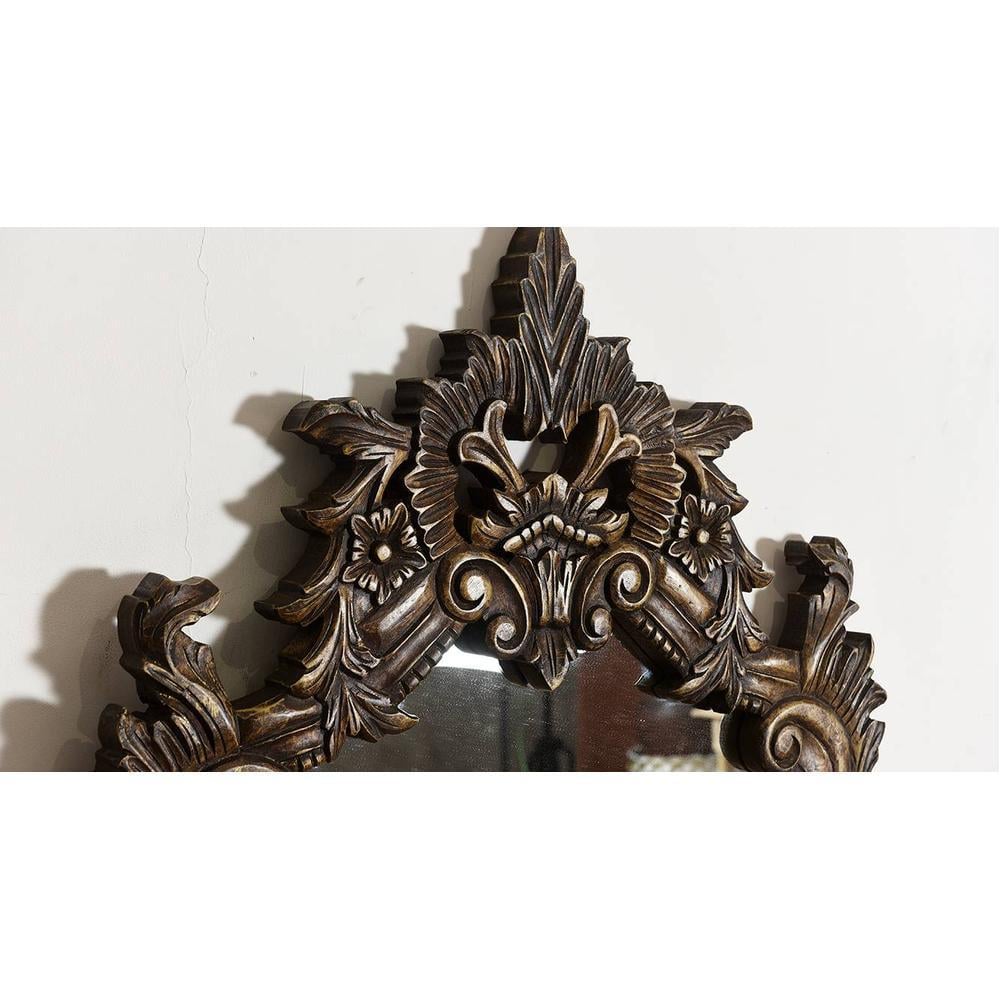 Voleta carved wooden antique mirror