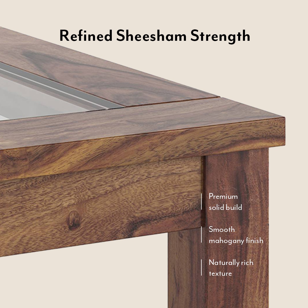 Floyd 6 Seater Dining Table Glass Top With Set Of 6 Zella Dining Chairs