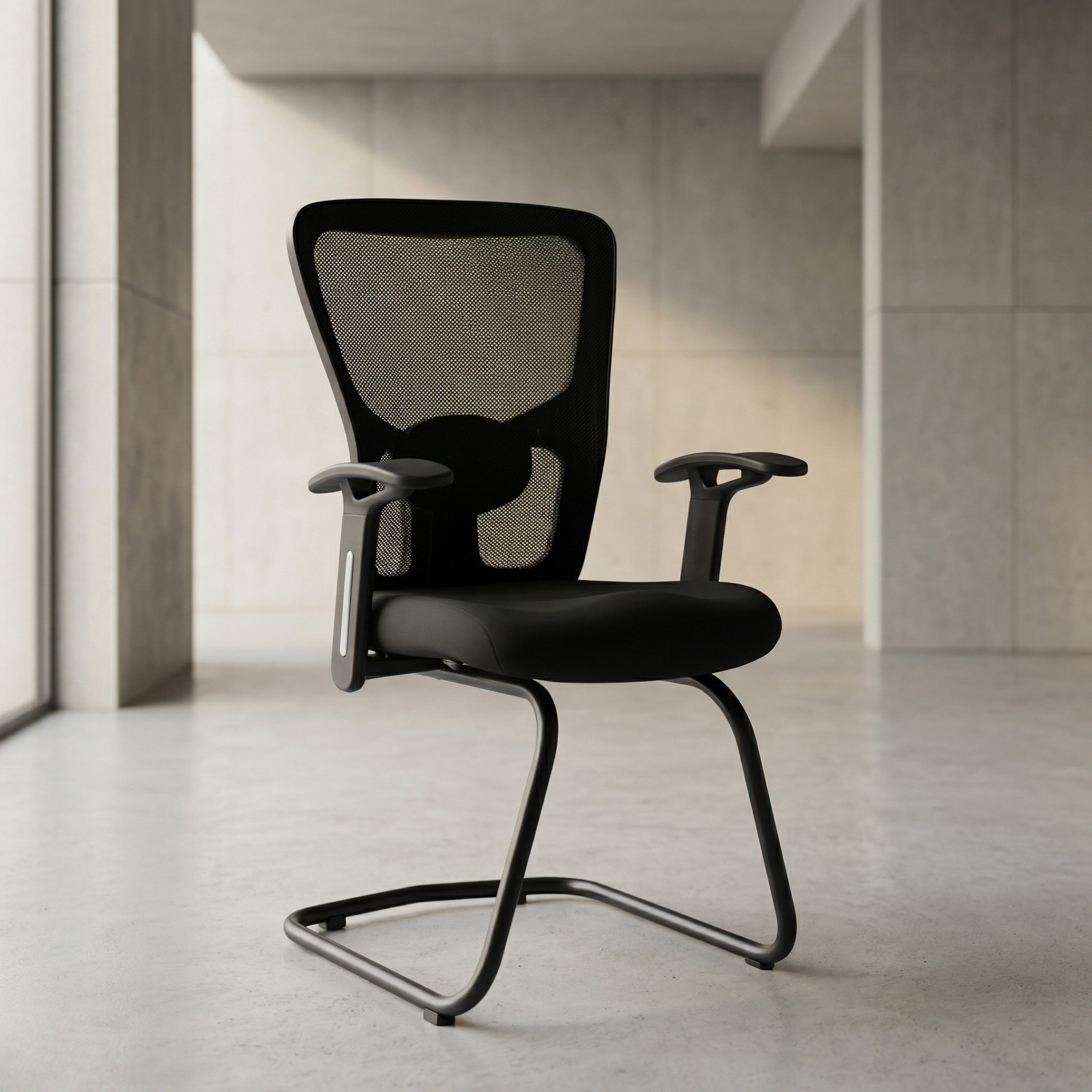 Kepler Brooks Zeus Visitor Chair in Black Colour - Kepler Brooks