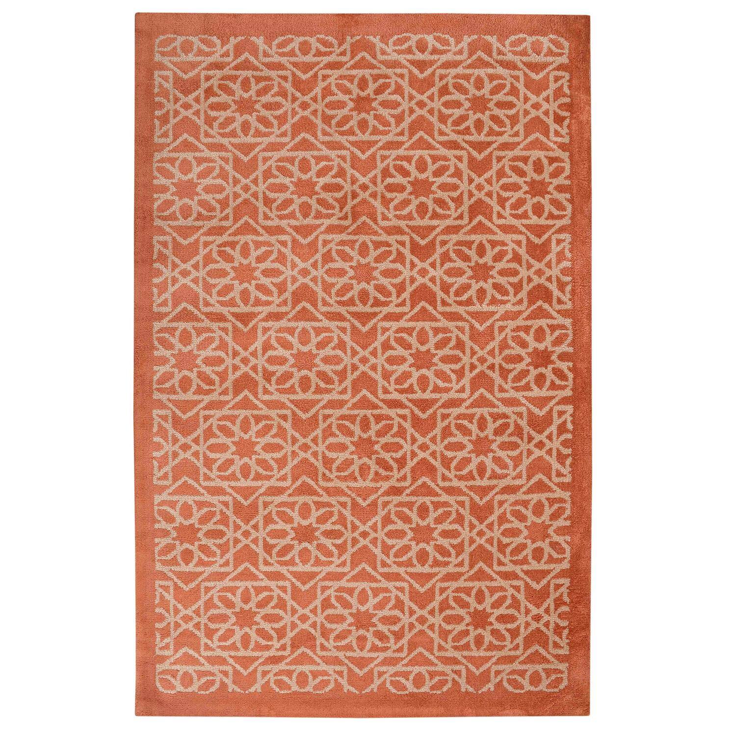 Multicolor Geometric Machine Made Polyester 2 X 5 Feet Carpet