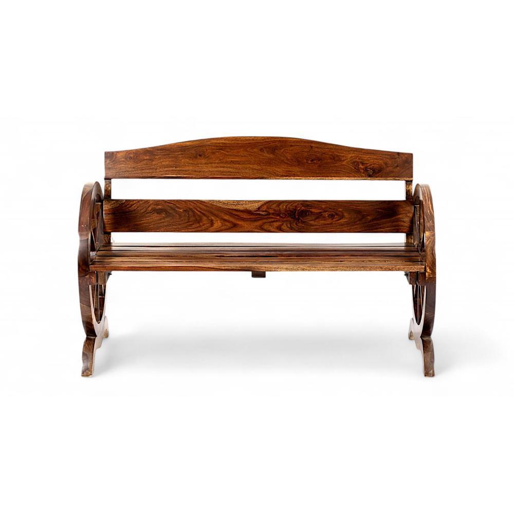 Oakmont Sheesham Wood Traditional 3 Seater Bench