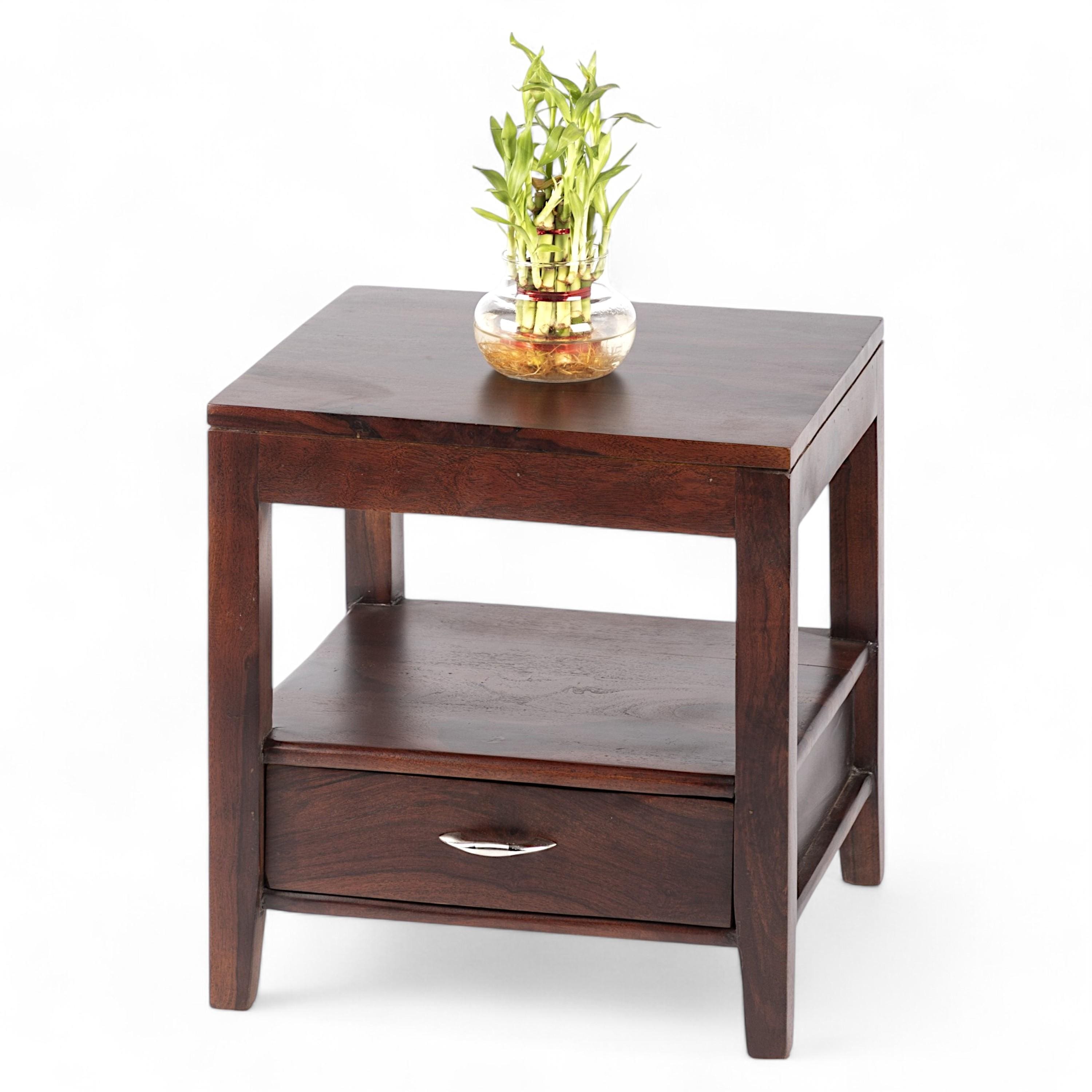 Kassel Bedside Table - Walnut Finish