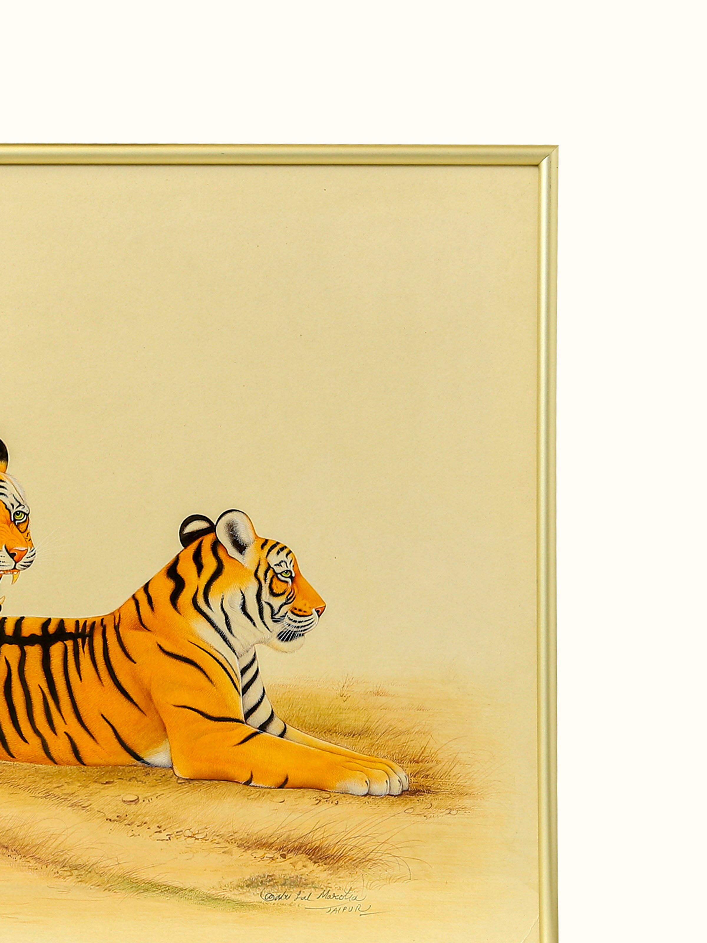 Tiger Miniature Painting