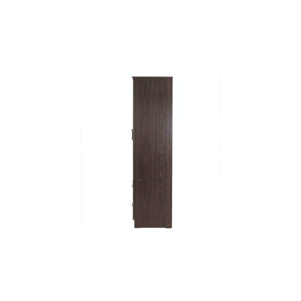 Ren 4 Door Wardrobe with External Drawers in Wenge Finish