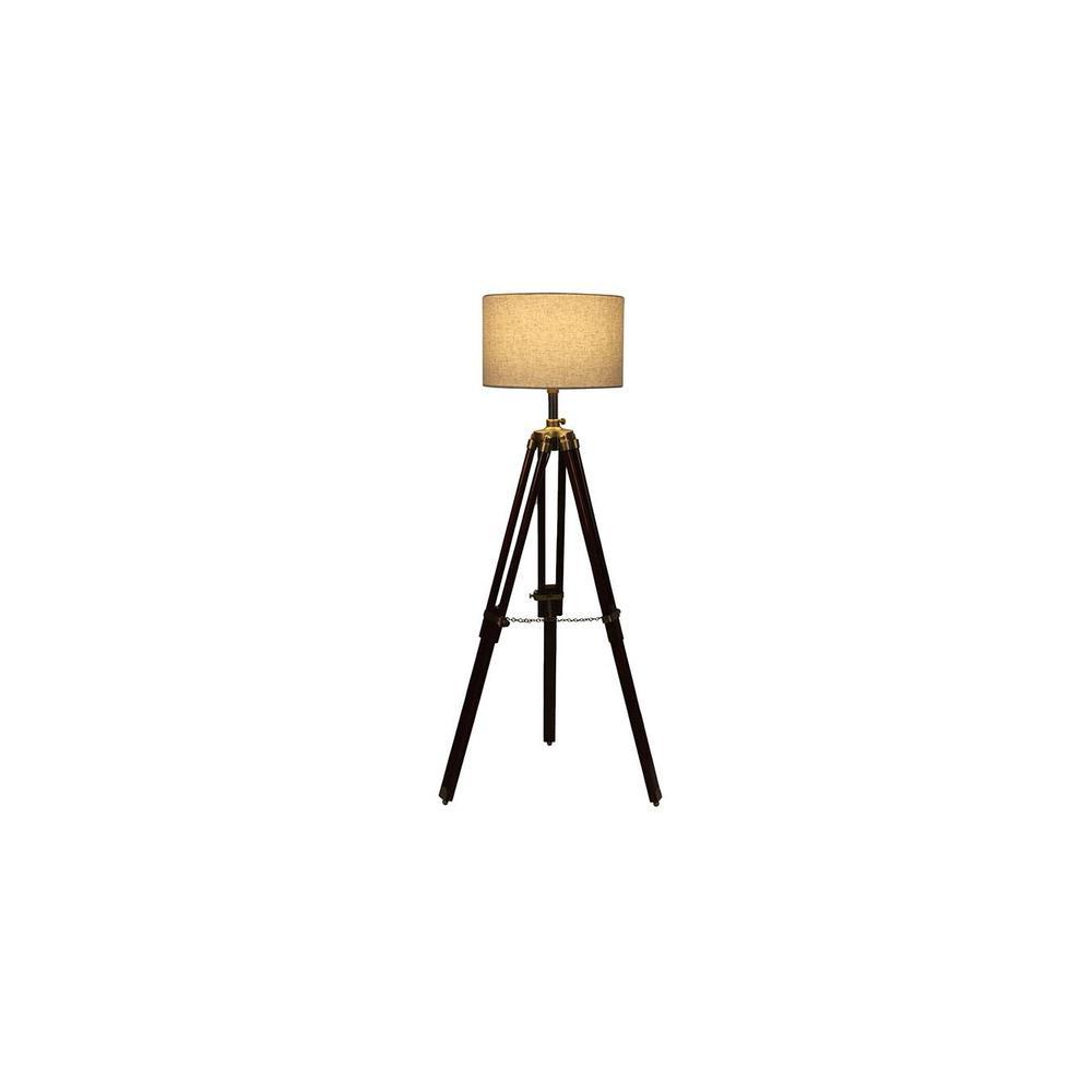 Shaylene Natural Linen Shade Floor Lamp