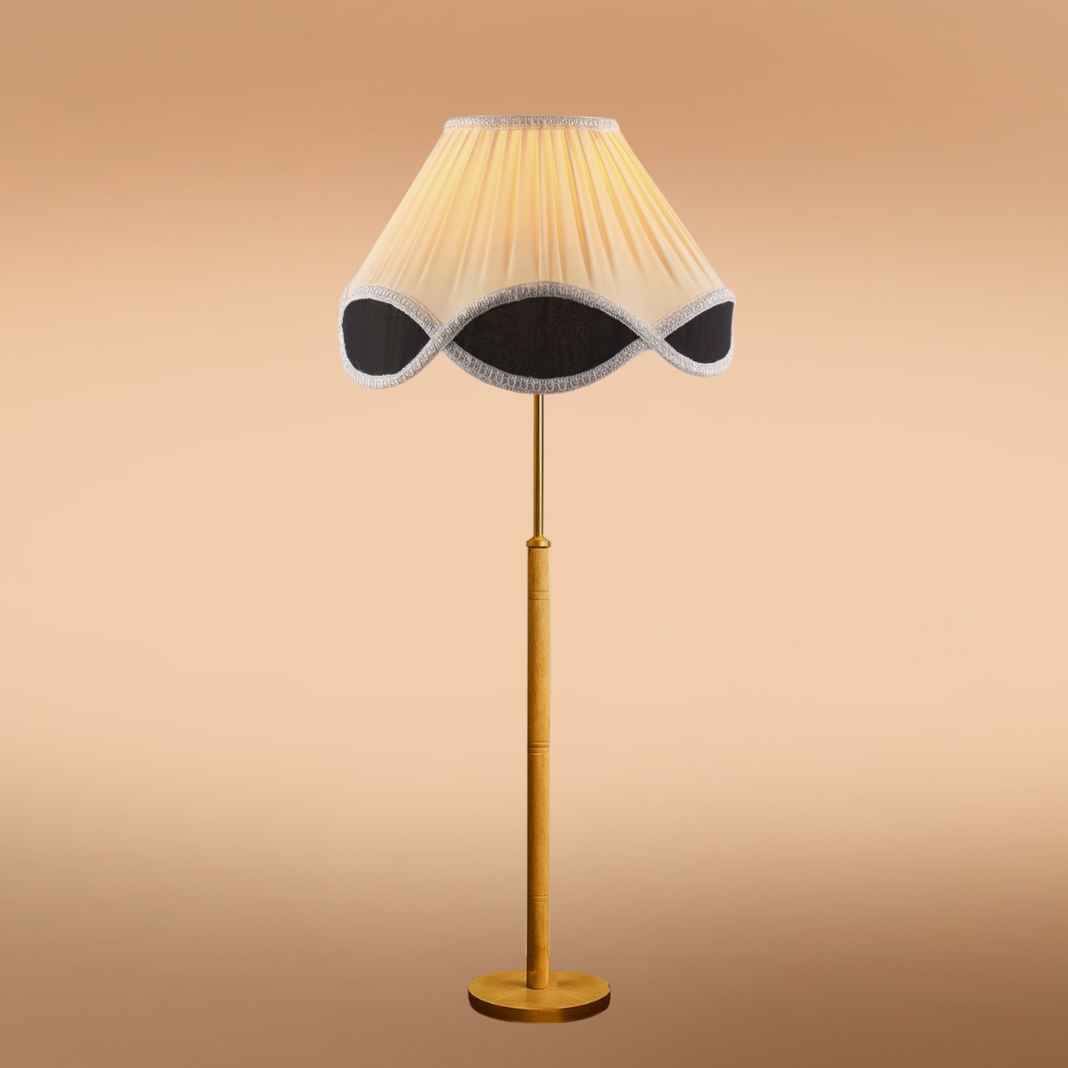 Devansh Wood & Metal Floor Lamp