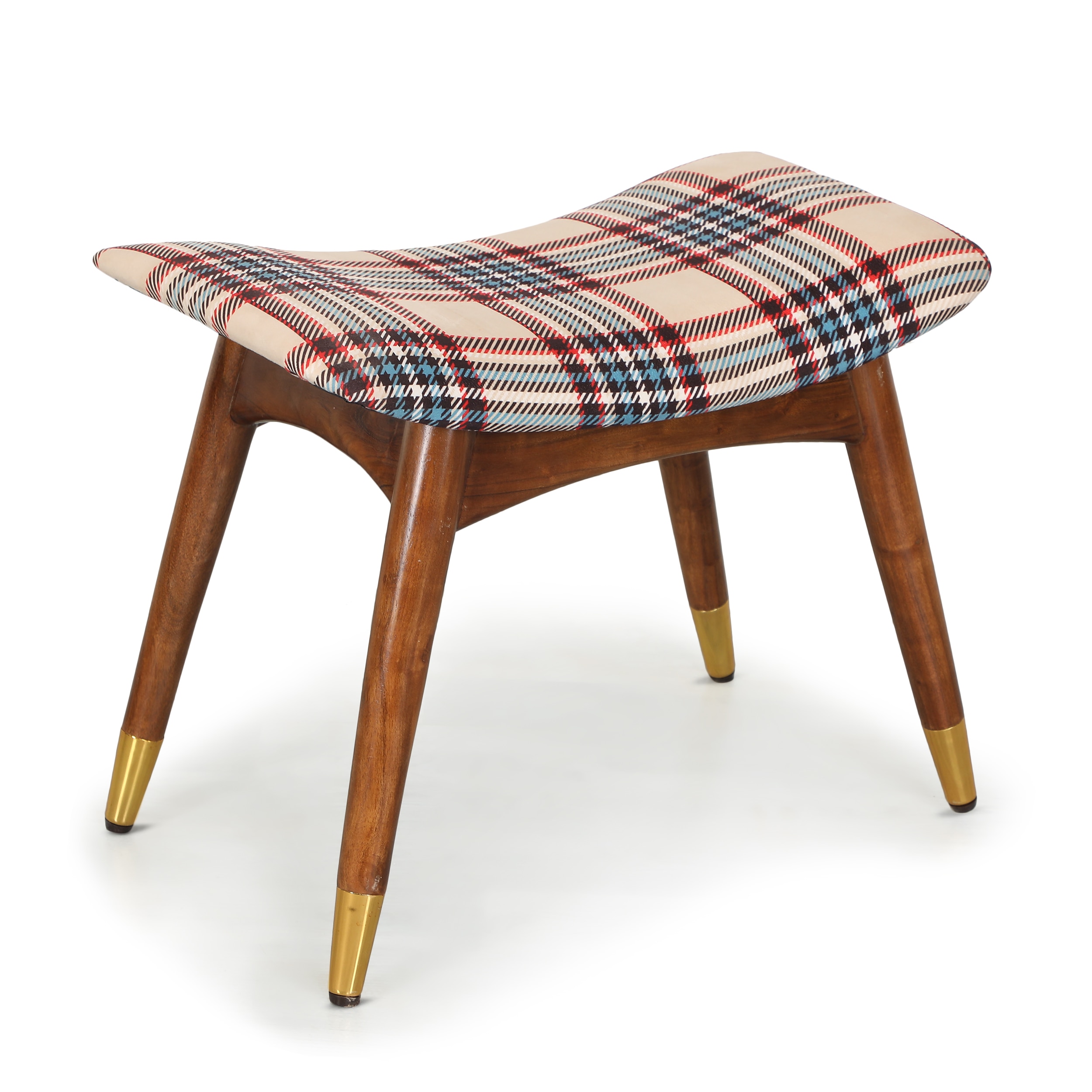 Zuno Checks Print Seating Stool