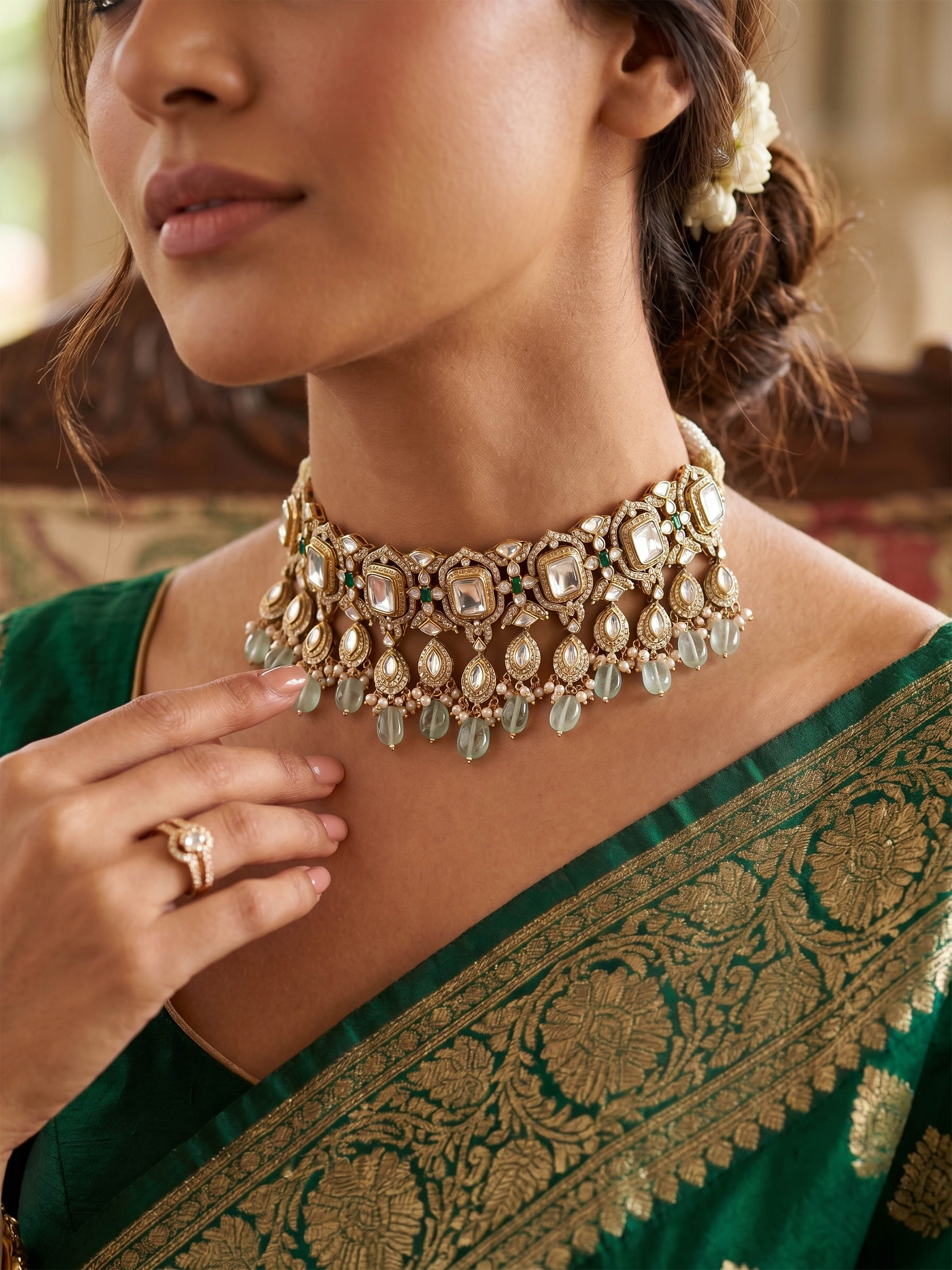 Silver Smithing Choker Necklace by Swadesh