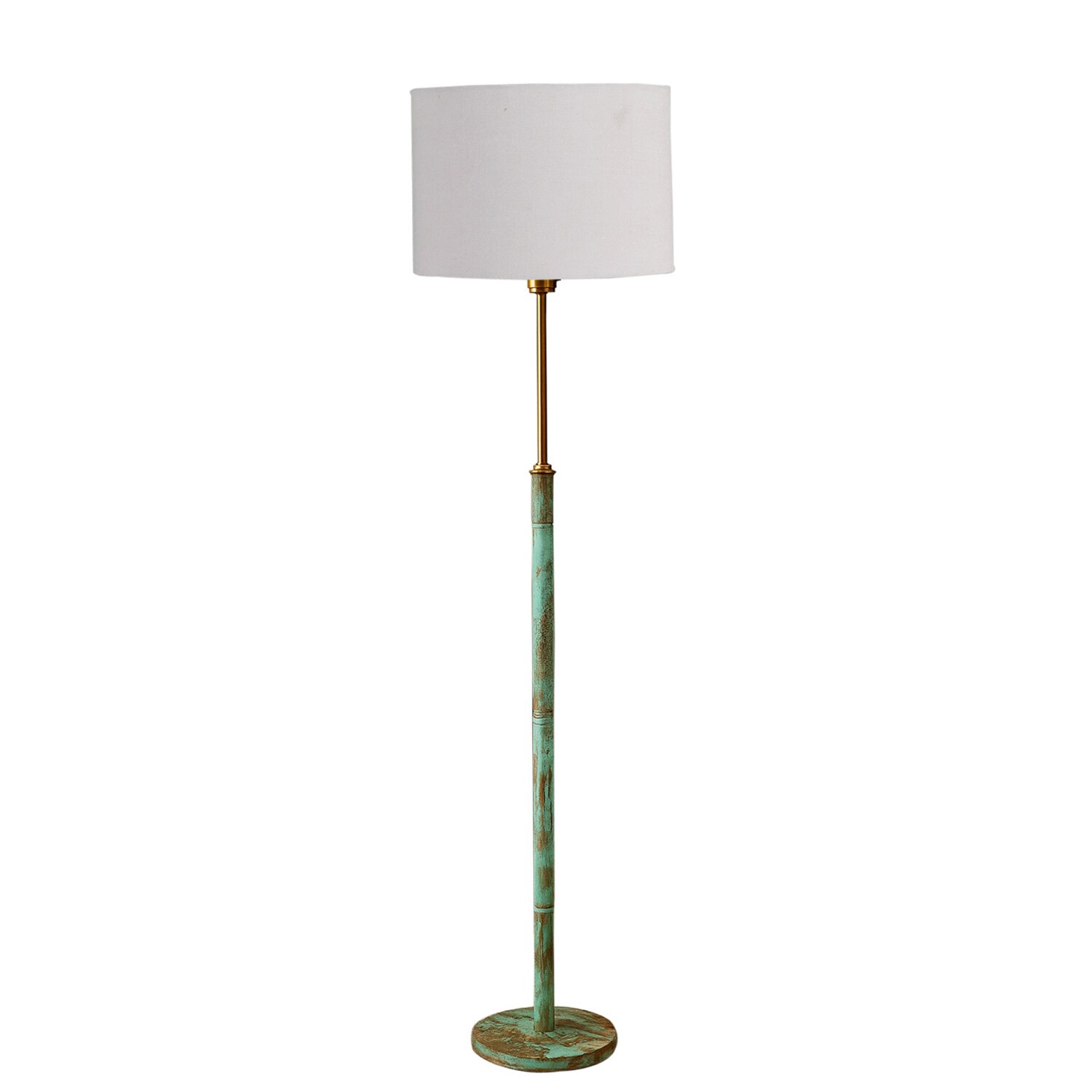 Devansh Wood & Metal Floor Lamp