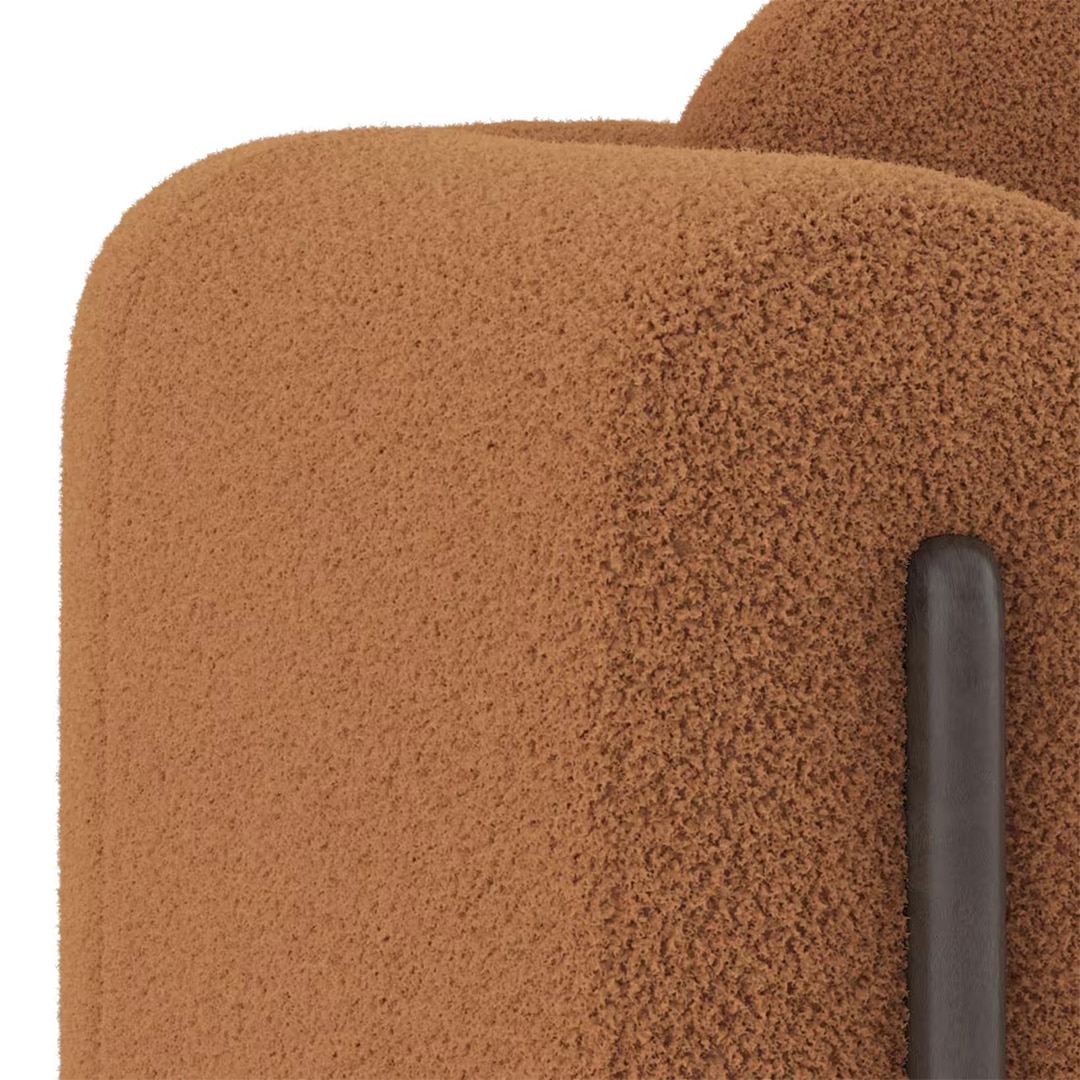 Reno Lounge Chair in Rust Himalaya Boucle Colour