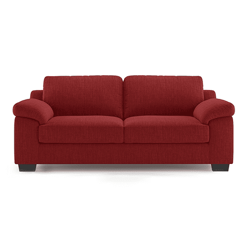 Esquel Premium 3 Seater Fabric Sofa in Salsa Red Colour