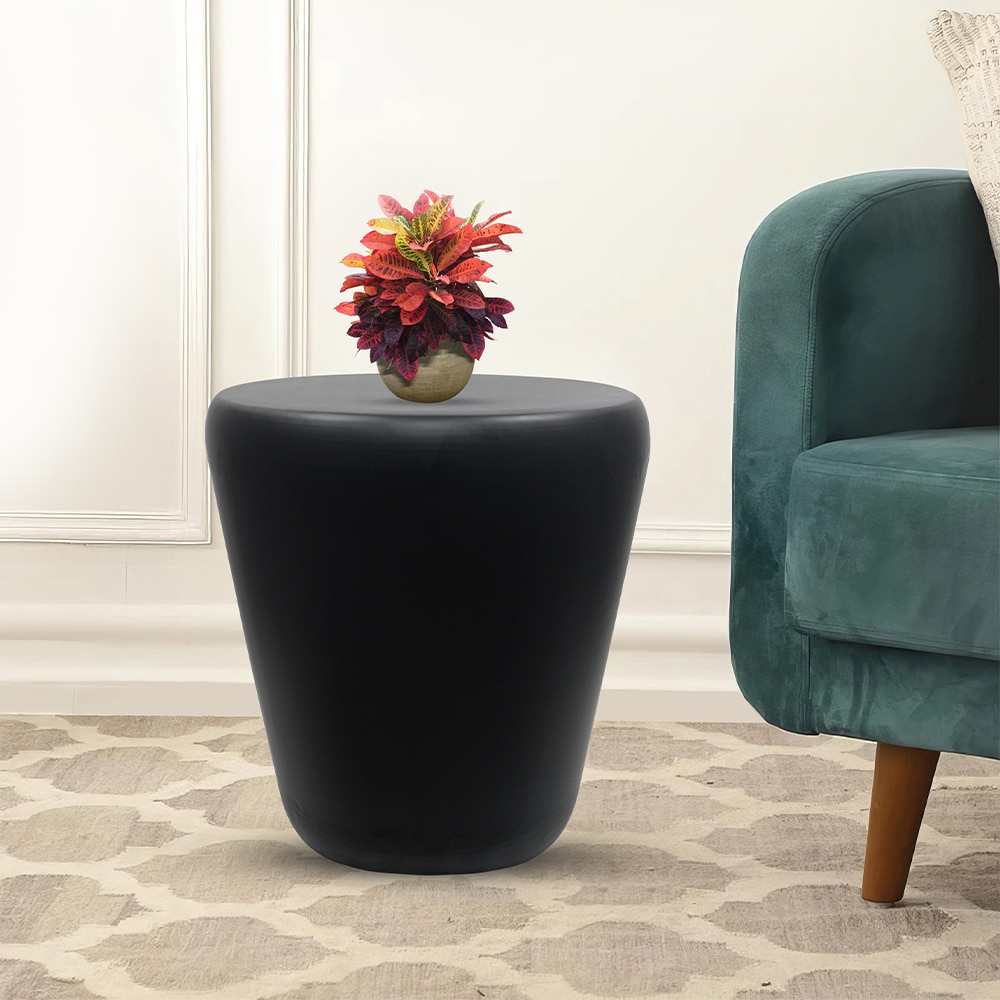 Metalsmith Urban Loft Round Side Table – All Metal, Black