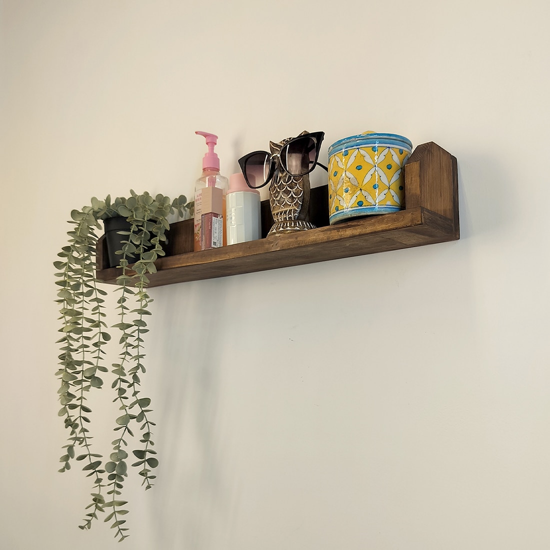 Jean Wooden Wall Shelf Organiser