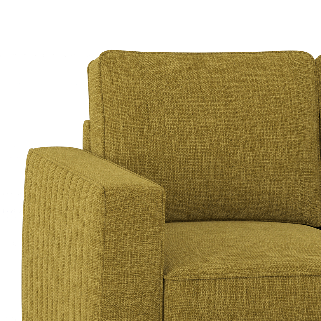 Apollo Neo 3 Seater Fabric Sofa in Olive Green Colour (Back Height : Regular, Cushion Type : Hard)