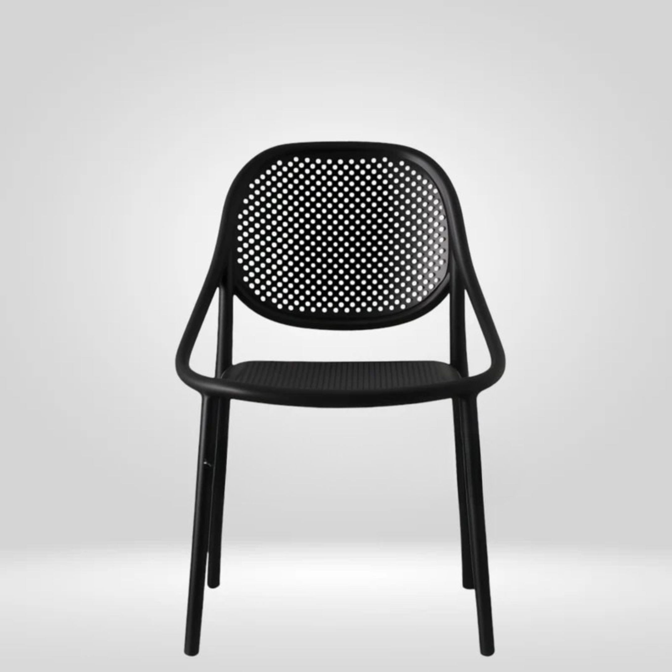 Kepler Brooks Lyra Cafeteria Dining Chair in Black Colour - Kepler Brooks