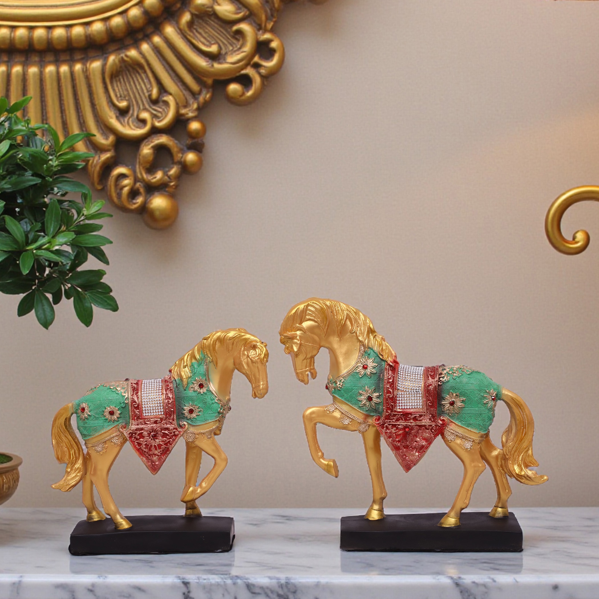 VEDAS Polyresin  Figurine in Gold Colour - Vedas