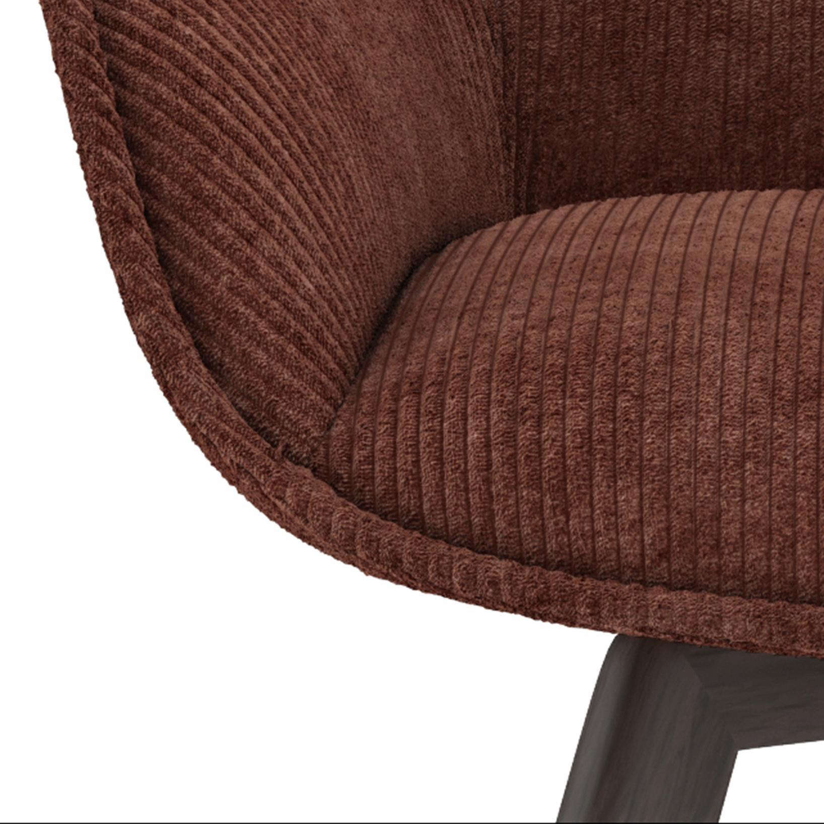 Zaida 6 Seater Dining Table With Set Of 6 Bren Swivel Dining Chairs (Colour- Auburn, Finish- Glass)