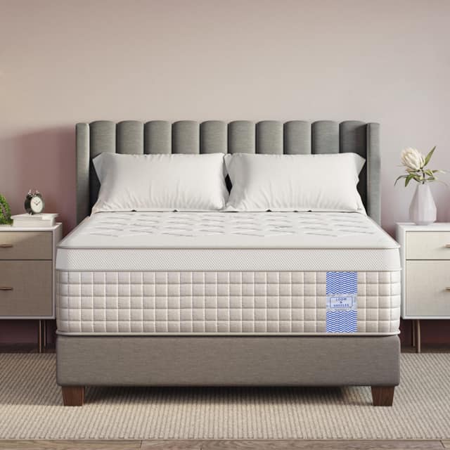Gravity Hybrid Euro Top 5 Zoned Zero Partner Disturbance & 7 Layered Foam Pocket Spring Mattress (72 x 48 in, 12 Inches) - Loom & Needles