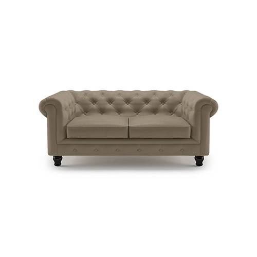 Winchester 2 Seater Leather Sofa in Cappuccino Colour