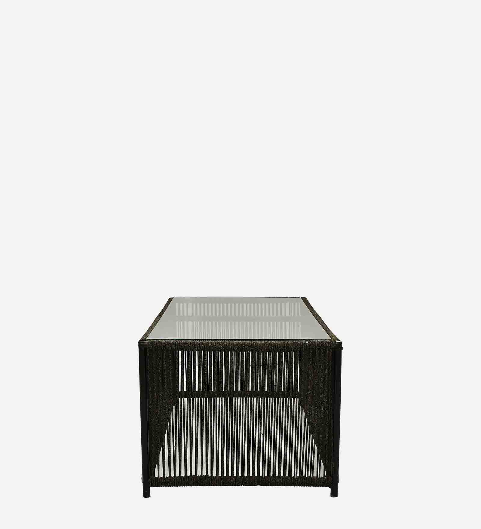 Bibao 2+1+1 Seater Rope Sofa Set in Charcoal and Brown Finish