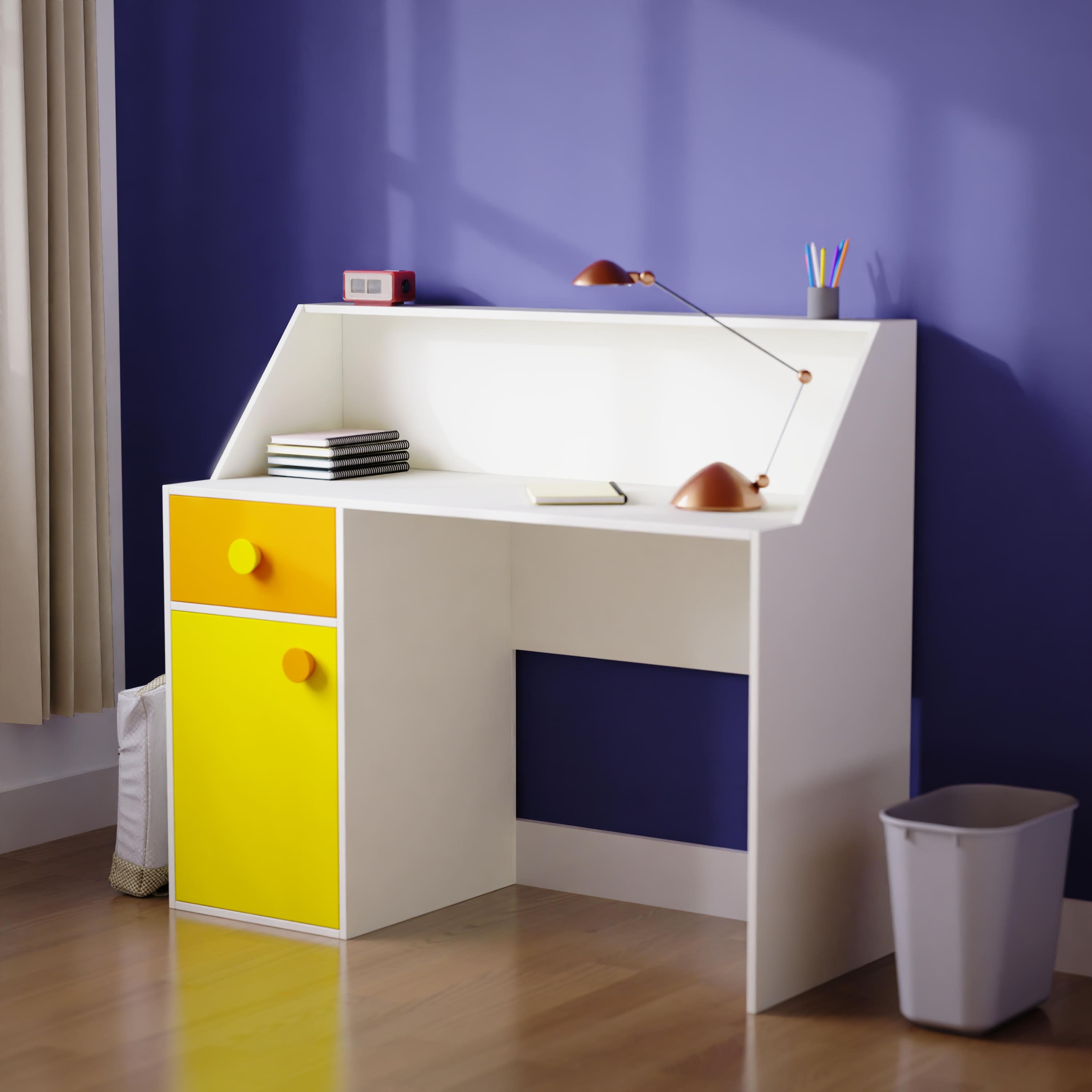 Elementary Study Table In White Colour