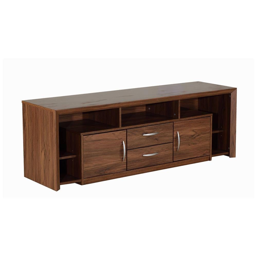 Yuko TV Unit with Two Drawers in Columbia Walnut Finish