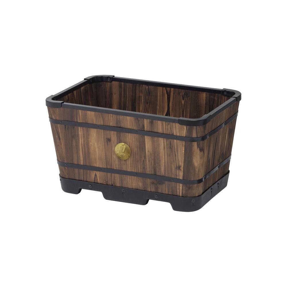 VegTrug Wooden Trough Planter 60cm Burnt Oak