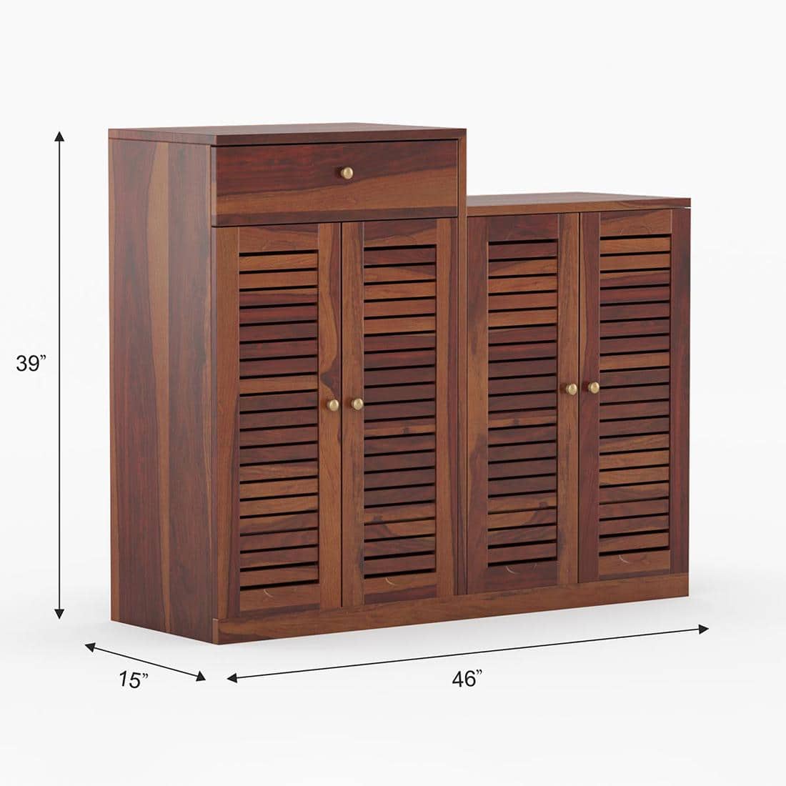 Danta Shoe Rack Of 30 Pairs In Provincial Teak Color