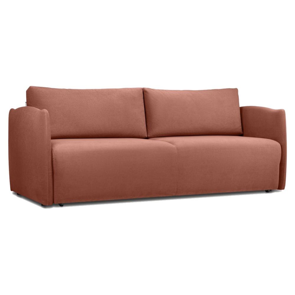 Vantella 3 Seater Fold Out Sofa Cum Bed In Pink Colour