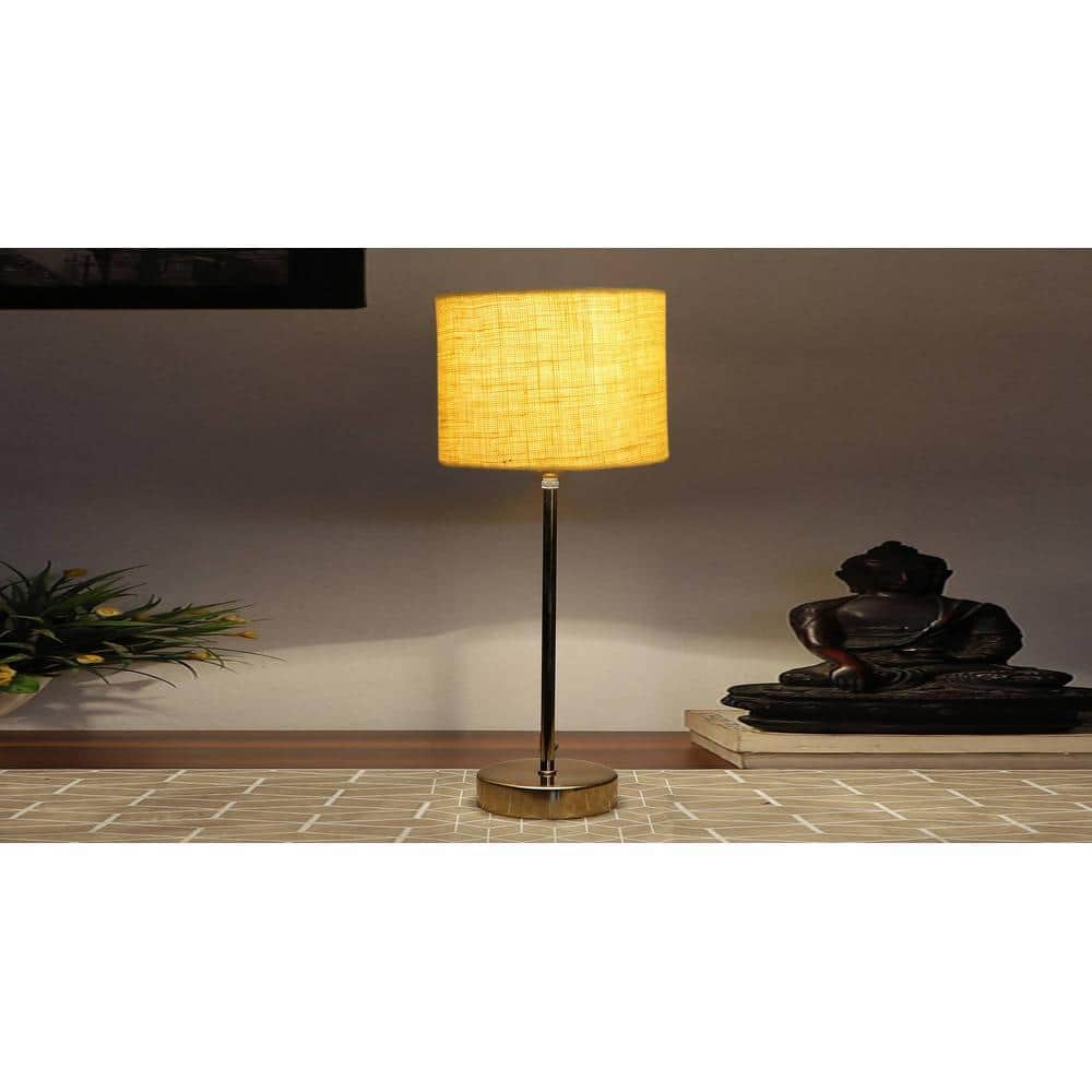 Yellow Jute with Metal Gold Table Lamp