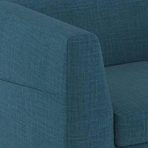 Rubik Luxe 3 Seater Fabric Sofa in Colonial Blue Colour