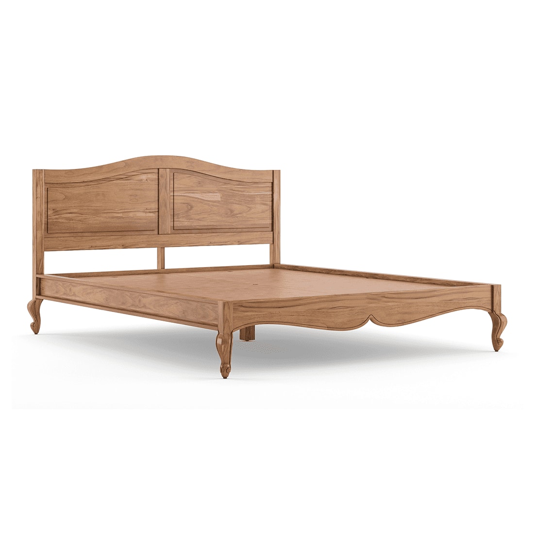 Taahira Queen Size Non Storage Bed In Natural Finish