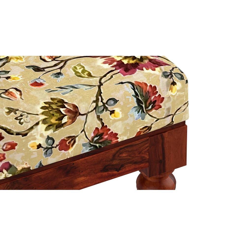 Zoya Solid Wood  Ottomon in  Multicolor Colour